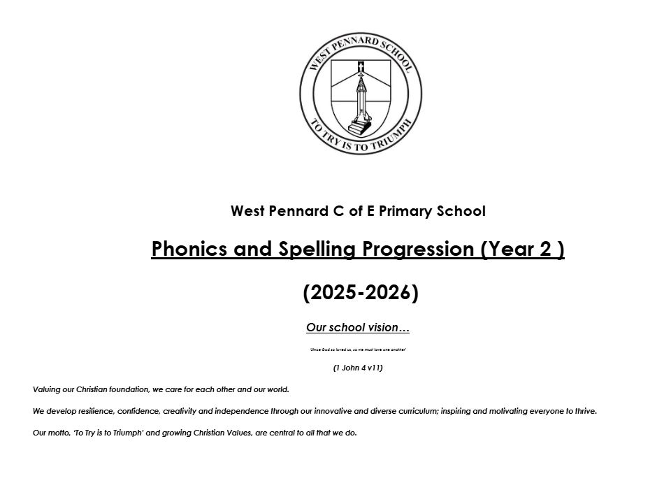 Phonics and Spelling Progression to Y2